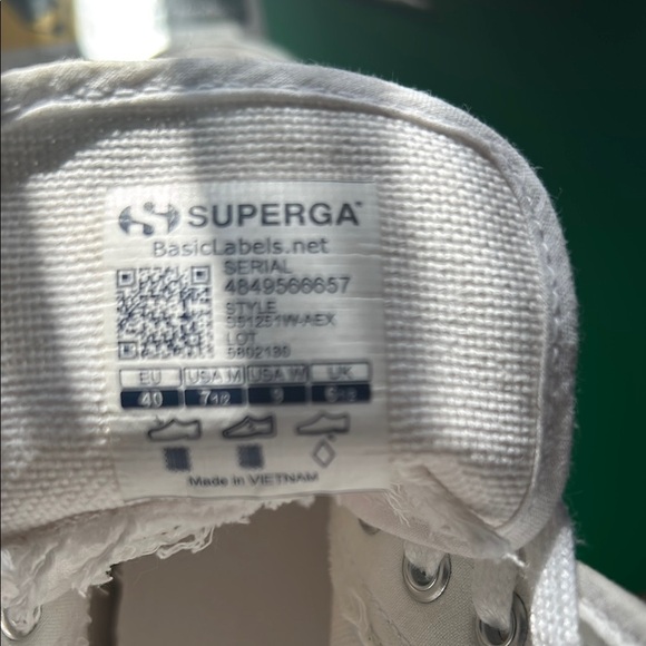 White and Pink High-Top Sneakers with Platform Sole - Picture 3 of 7